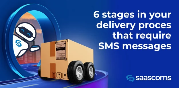 6 stages in your delivery prcess that require SMS Messages