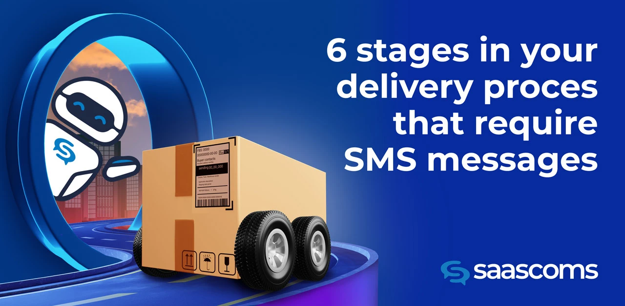 6 stages in your delivery prcess that require SMS Messages 
